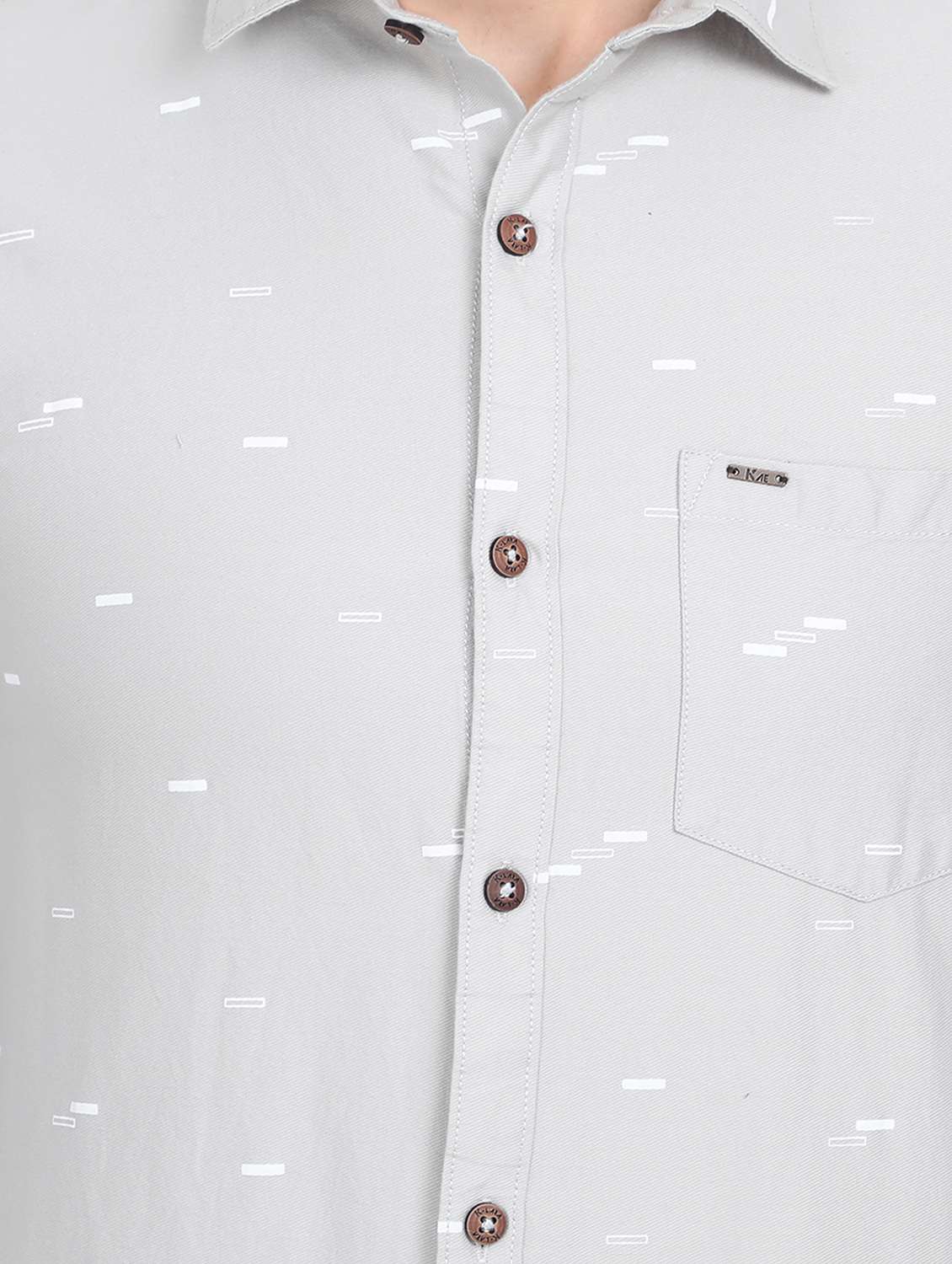 grey printed casual shirt - 17688043 -  Standard Image - 4