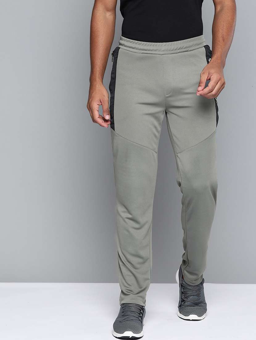 grey printed full length track pant