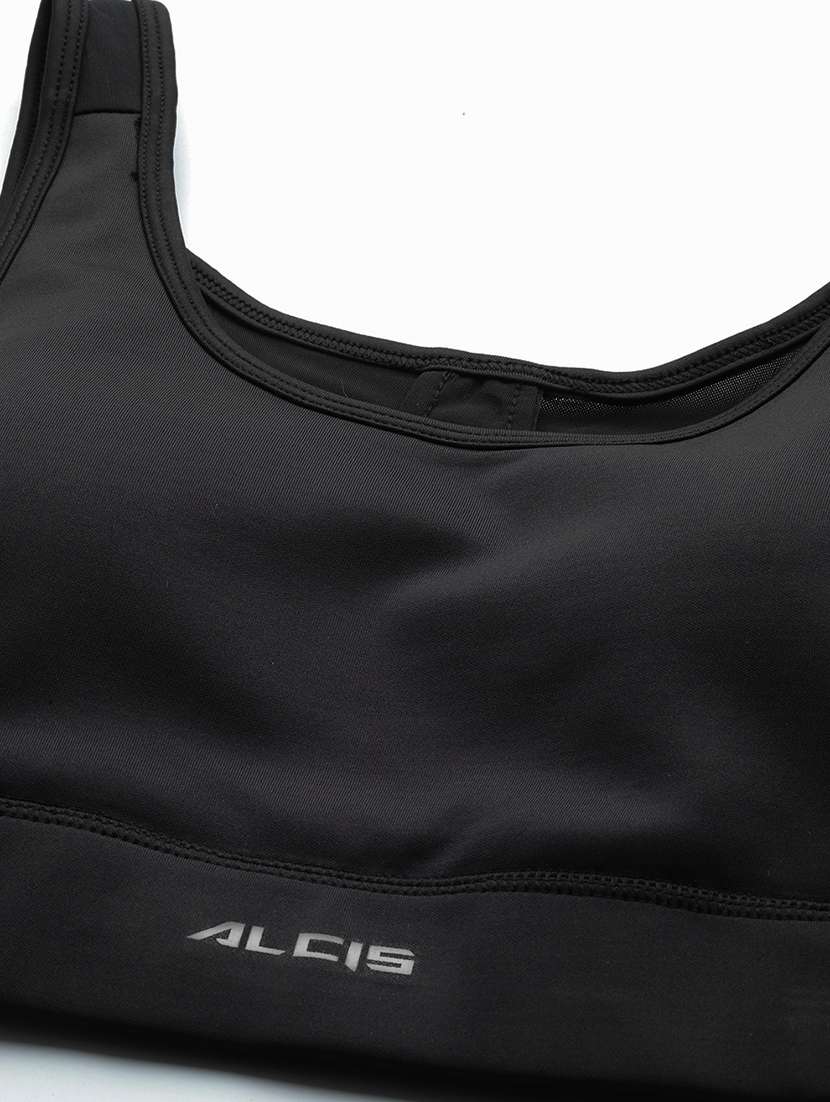 black cut out back sports bra - 17689070 - Standard Image - 4