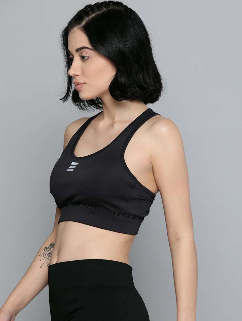 black racer back sports bra - 17689073 -  Standard Image - 1