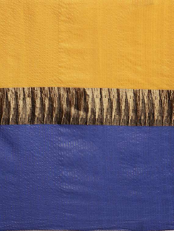mustard woven saree with blouse - 17689305 -  Standard Image - 4