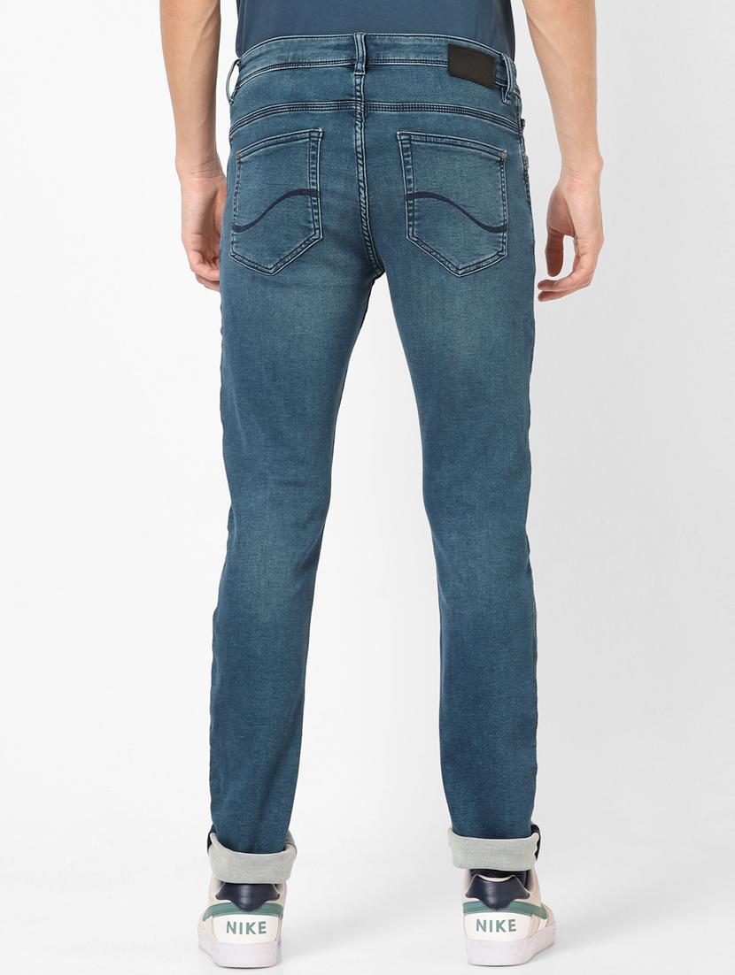 blue light washed denim jeans - 17689358 - Standard Image - 1
