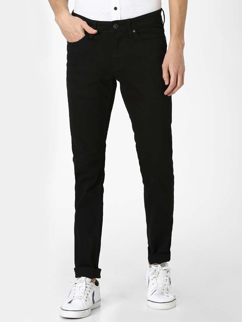 black plain denim jeans - 17689368 -  Zoom Image - 0