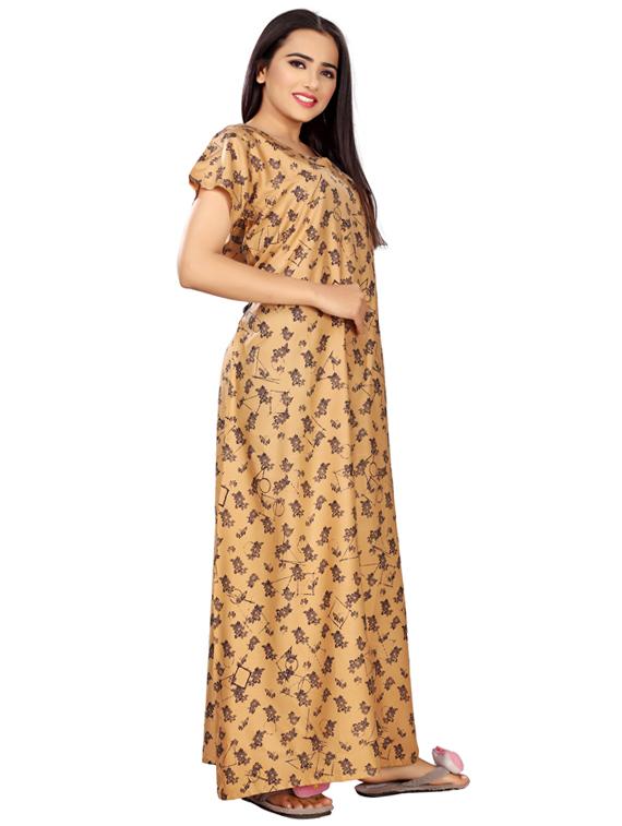 round neck printed nighty - 17690472 - Standard Image - 1
