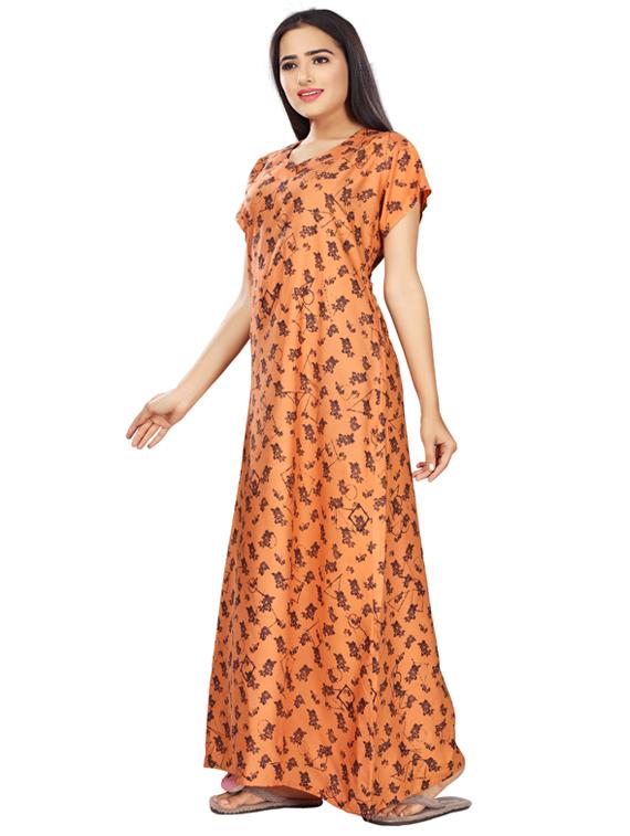 round neck printed nighty  - 17690473 -  Standard Image - 1