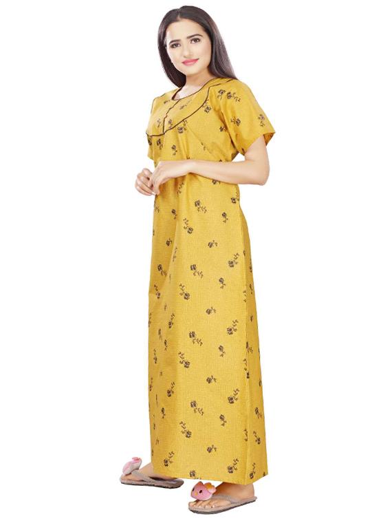 round neck printed nighty  - 17690479 -  Standard Image - 1