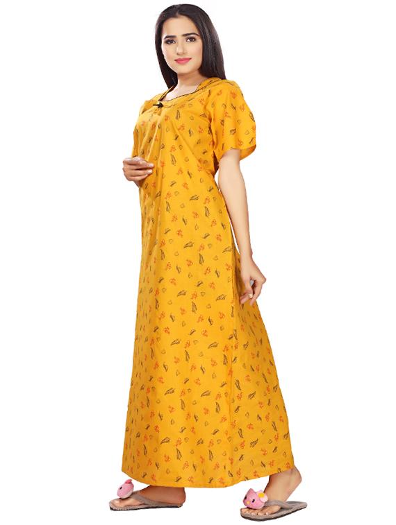 square neck printed nighty - 17690497 - Standard Image - 1