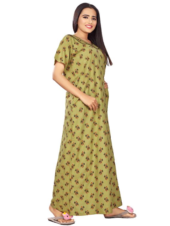 round neck printed nighty - 17690500 - Standard Image - 1