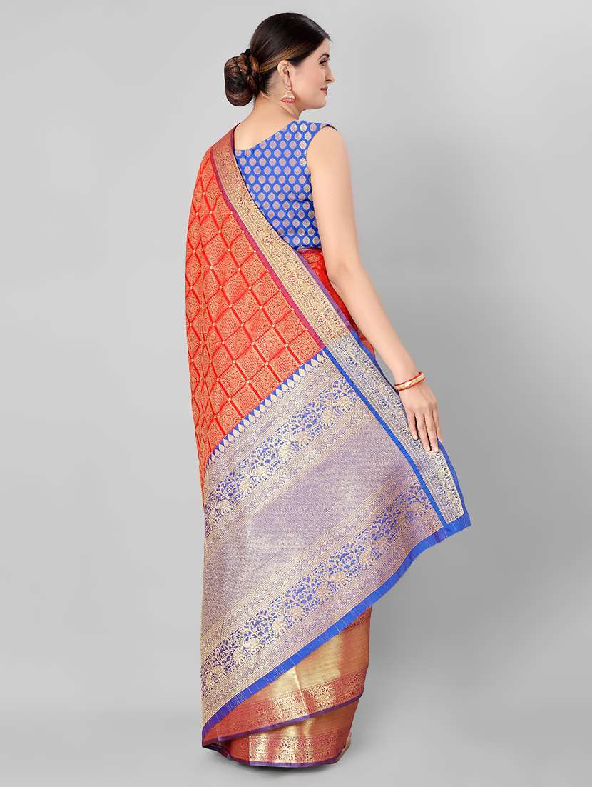 women's banarasi saree with blouse - 17690812 -  Standard Image - 1