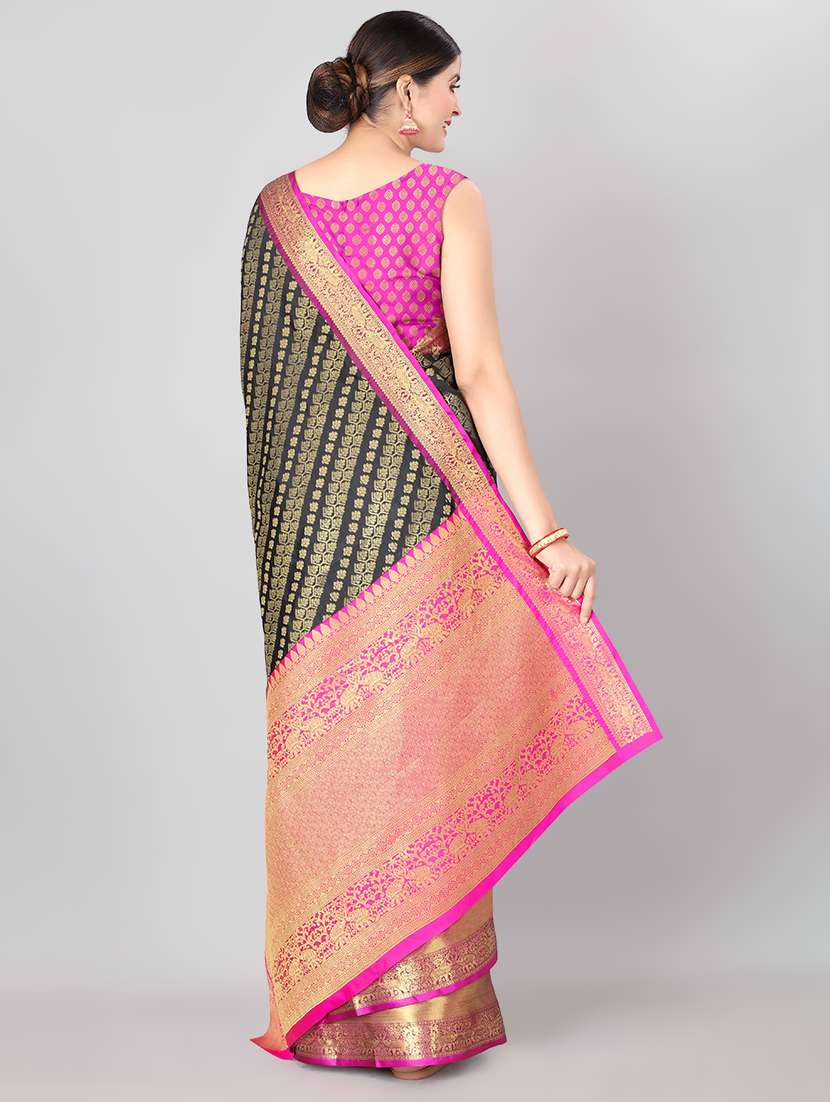 Women's Banarasi Saree With Blouse - 17690815 -  Standard Image - 1