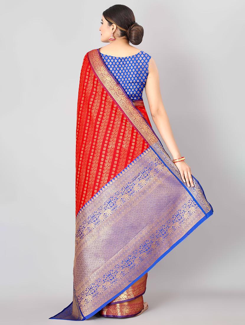 jacquard banarasi saree - 17690816 - Standard Image - 1