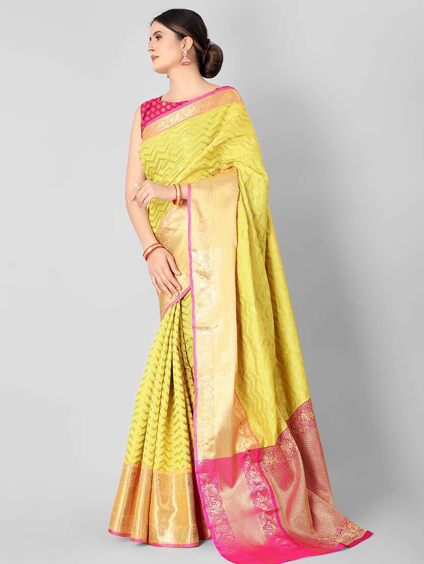 Women's Banarasi Saree With Blouse - 17690825 -  Standard Image - 1