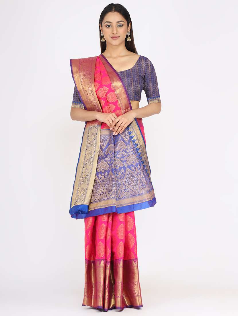 women's banarasi saree with blouse - 17691010 -  Standard Image - 1