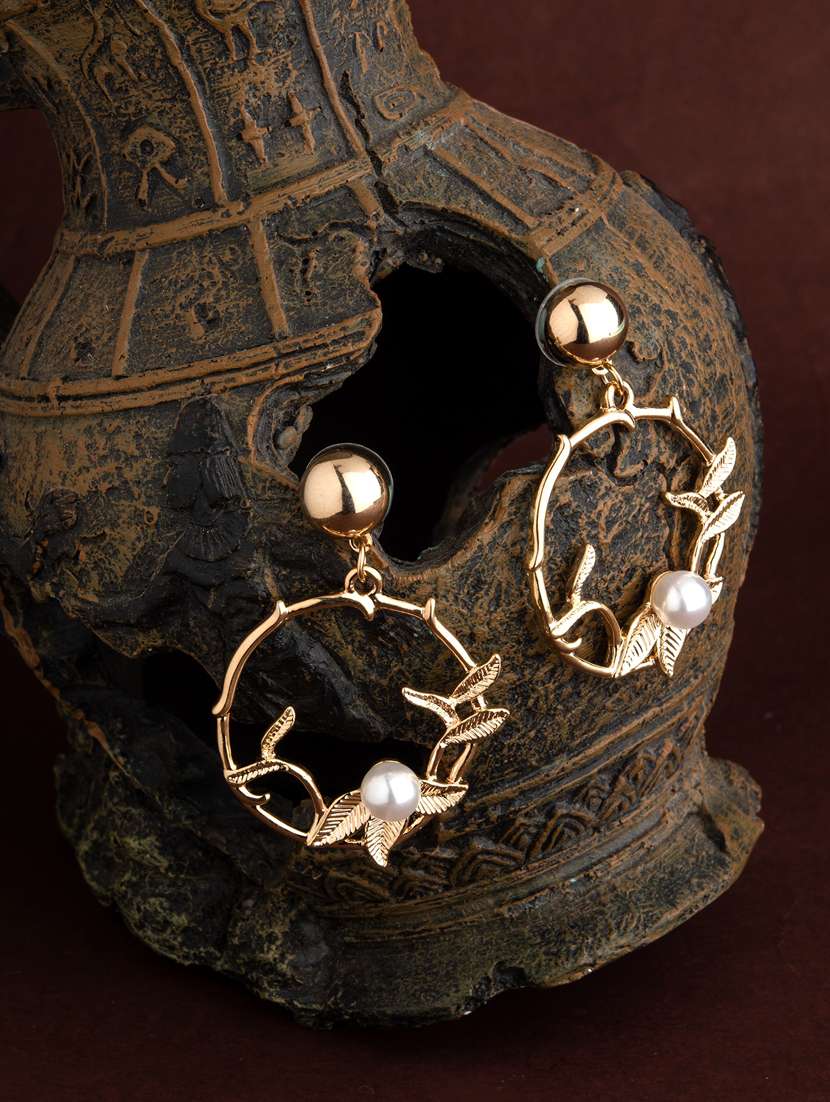 gold metal drop earring