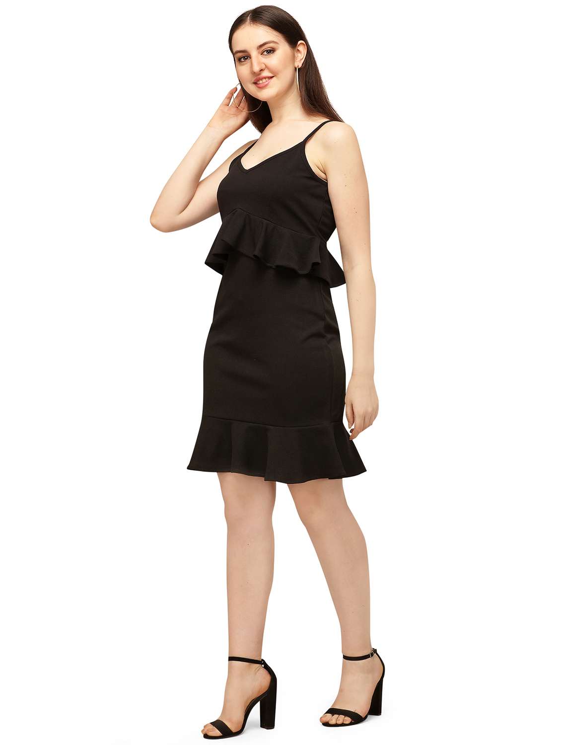 cami neck solid a-line dress - 17691617 - Standard Image - 1