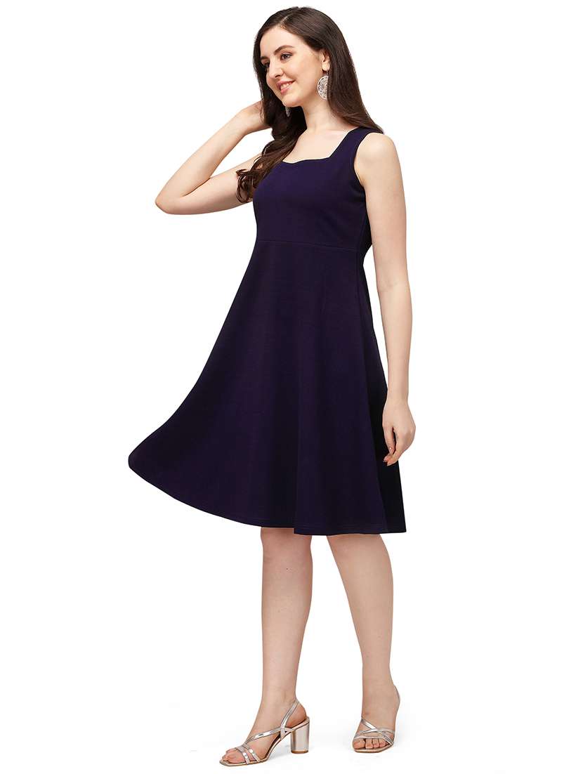 square neck a-line dress - 17691643 -  Standard Image - 1