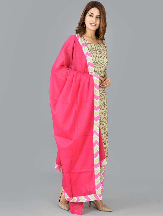 green cotton suit  set - 17691724 -  Standard Image - 1