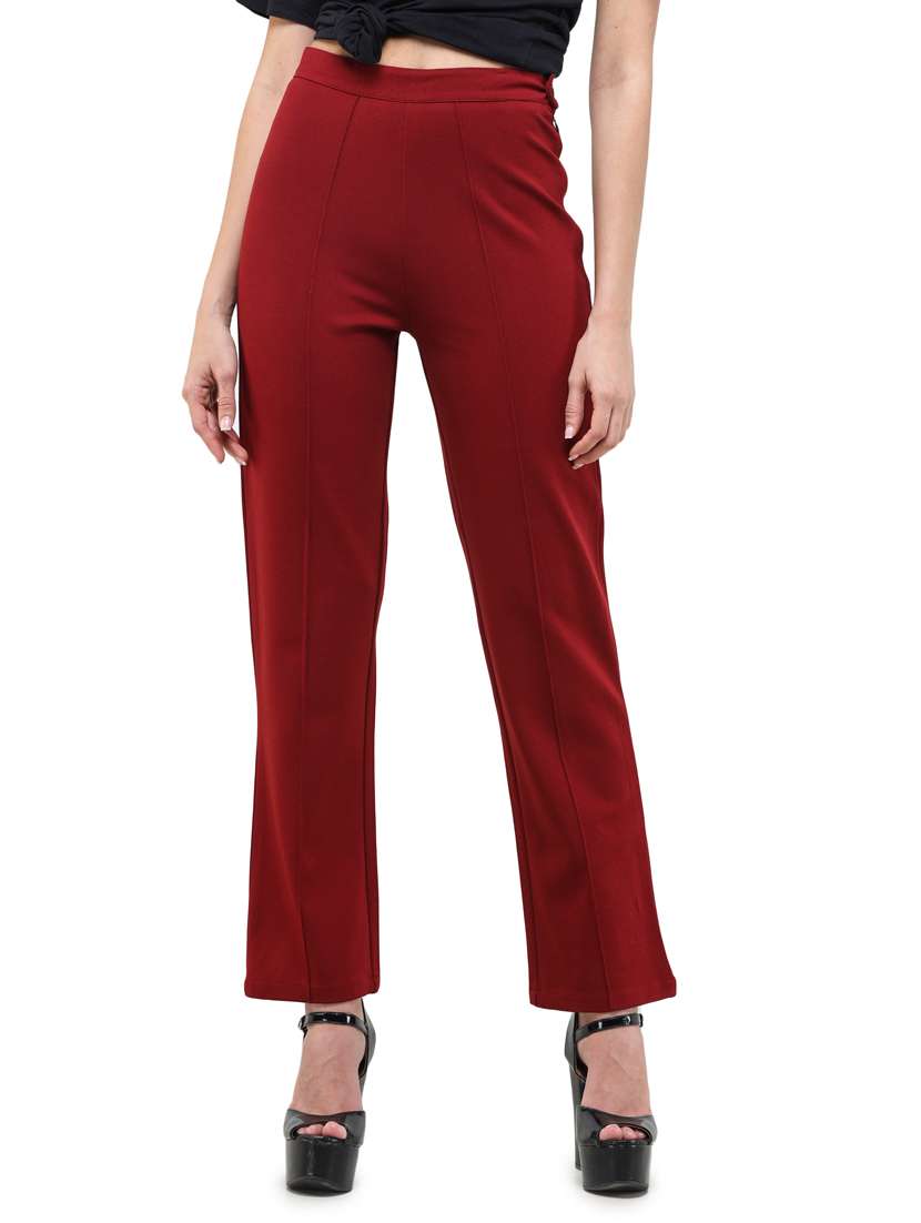 high rise flat front trouser 