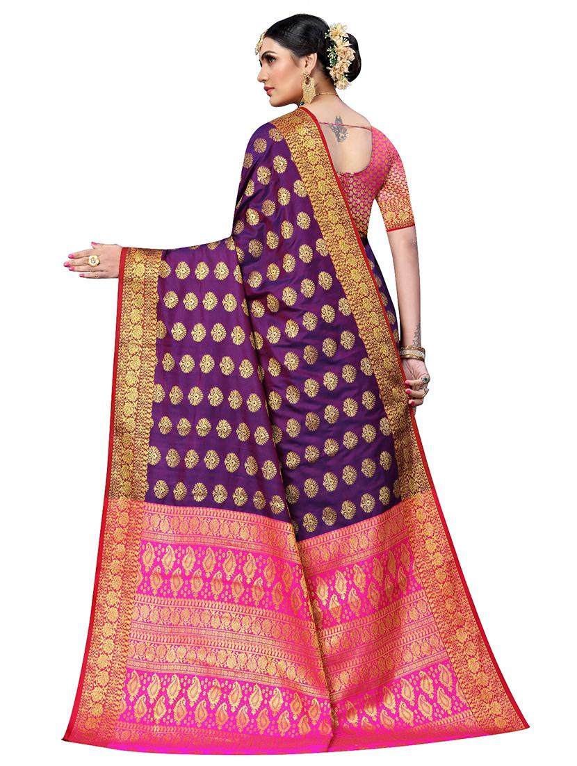 jacquard kanjivaram saree with blouse - 17691817 -  Standard Image - 1