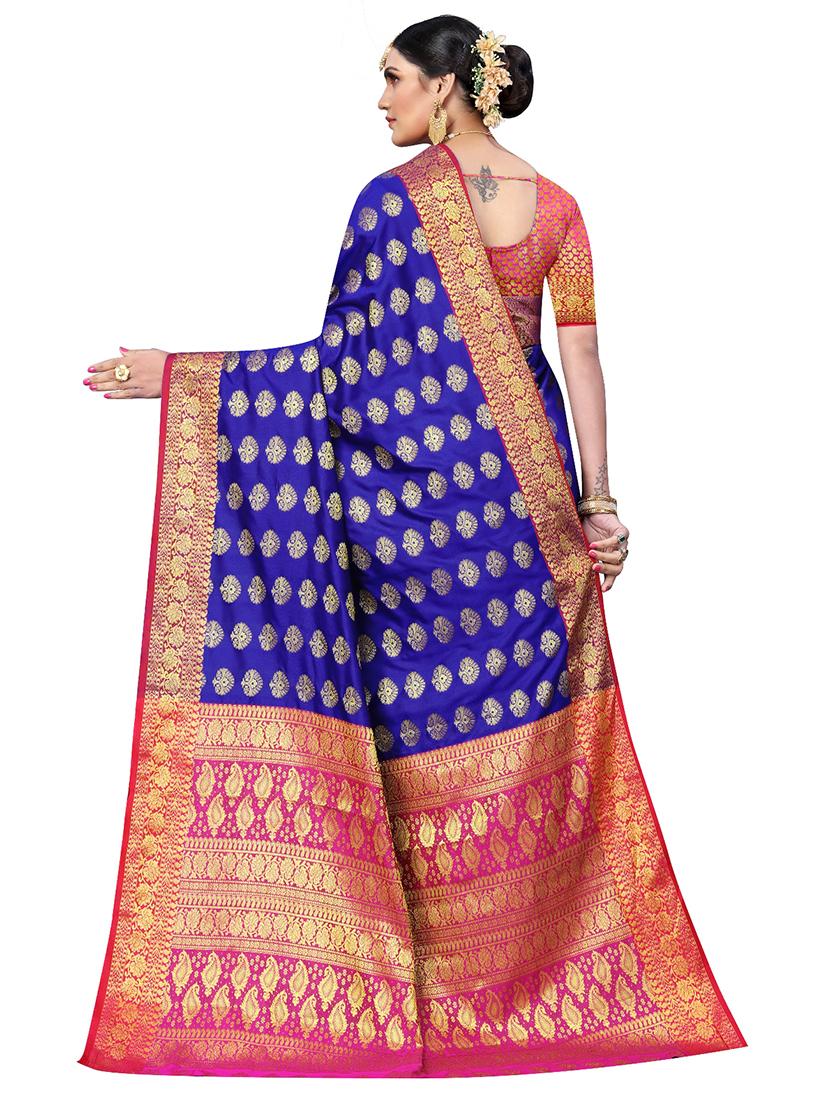 jacquard kanjivaram saree with blouse - 17691825 -  Standard Image - 1