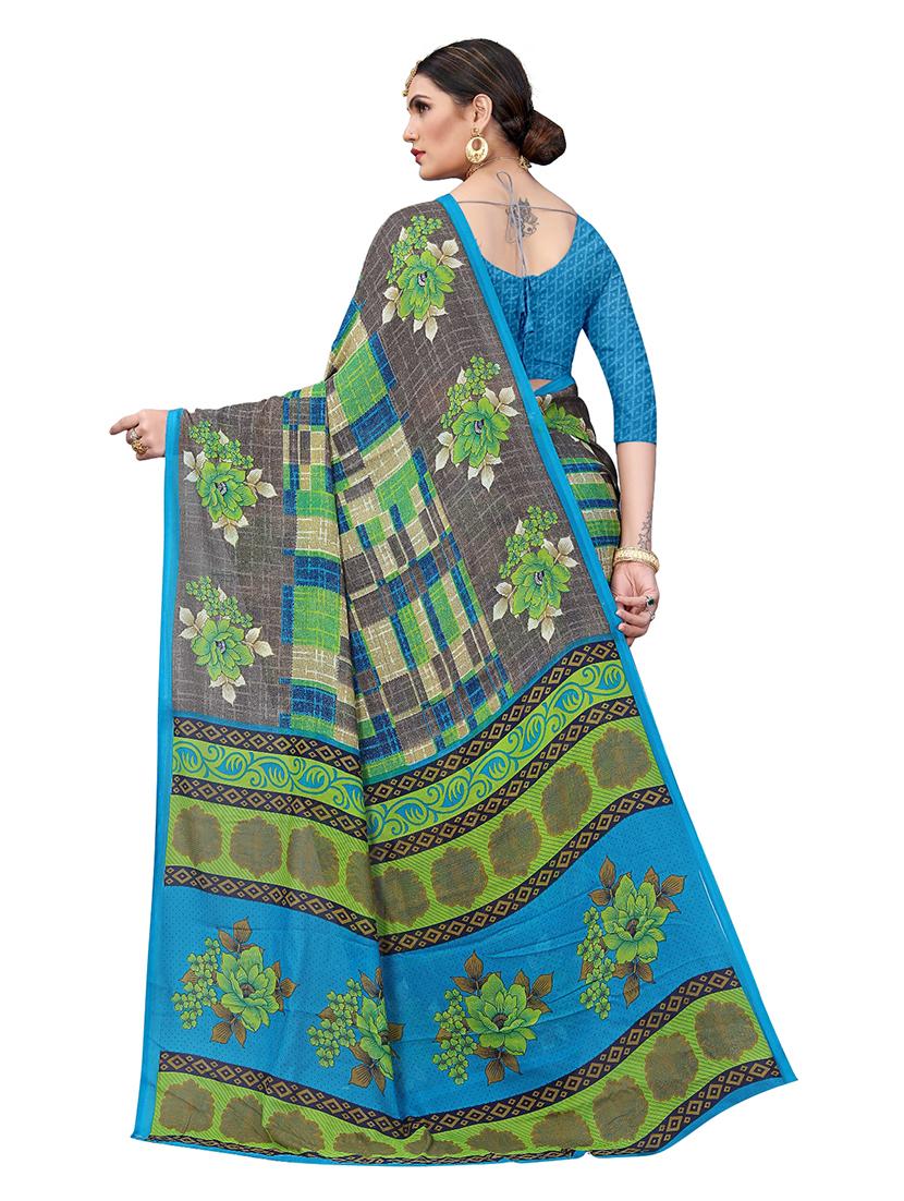 floral printed saree - 17691835 - Standard Image - 1