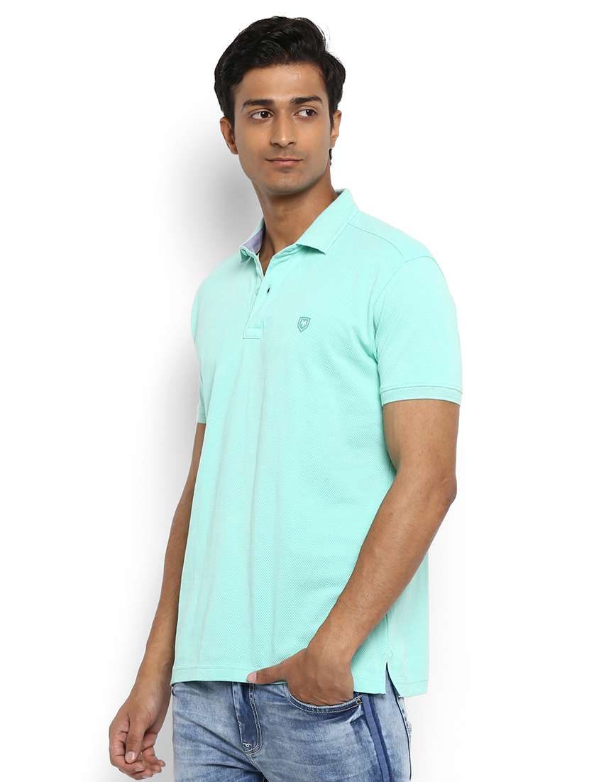 green  solid polo t-shirt - 17692210 -  Standard Image - 1