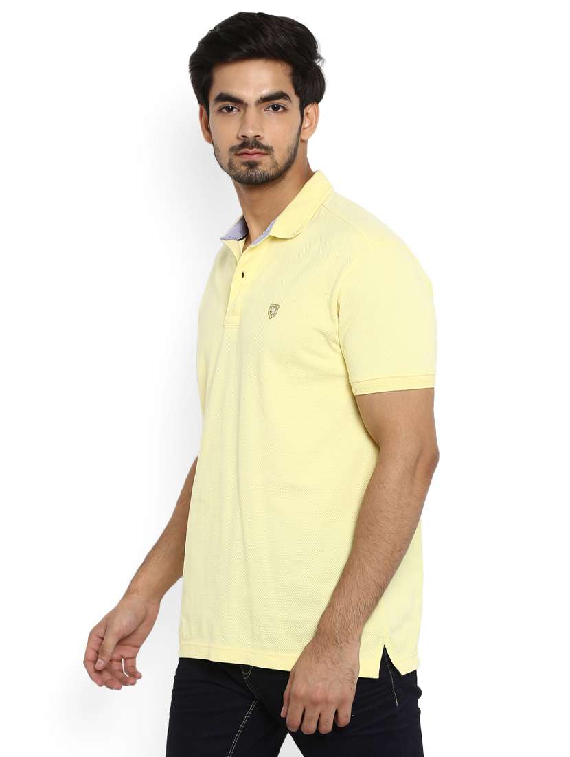 yellow  solid polo t-shirt - 17692211 -  Standard Image - 1