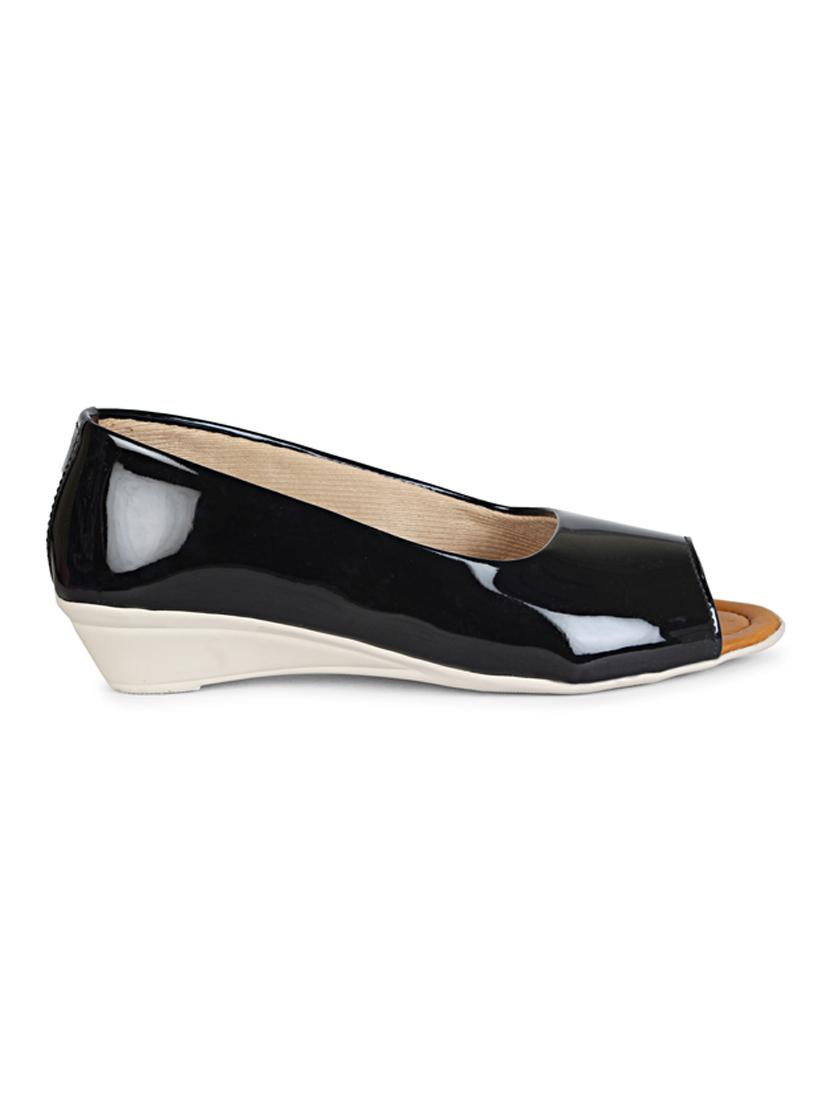 black pvc slip on sandals - 17692794 - Standard Image - 1