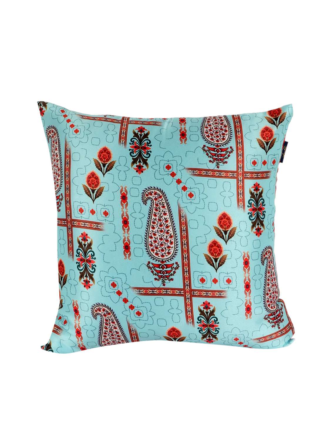 ambbi collections digital printed cushion cover  16 x 16 inches in satin, set of 1 - 17692869 -  Standard Image - 1