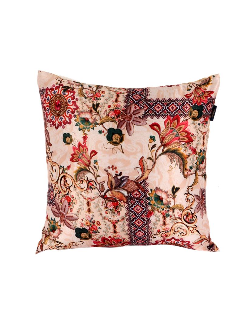 ambbi collections digital printed cushion cover 16 x 16 inches in satin, set of 1 - 17692890 - Standard Image - 1