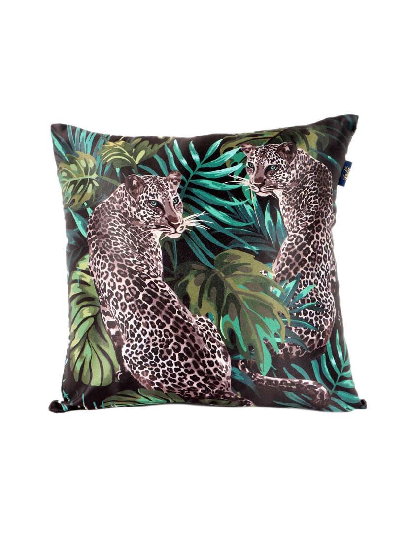 ambbi collections digital printed cushion cover  16 x 16 inches in satin, set of 1 - 17692895 -  Standard Image - 1