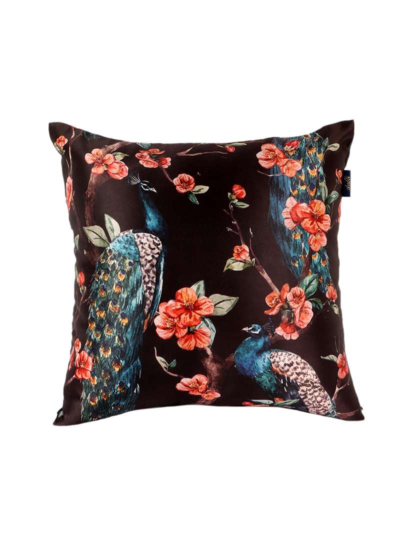 ambbi collections digital printed cushion cover  16 x 16 inches in satin, set of 1 - 17692896 -  Standard Image - 1