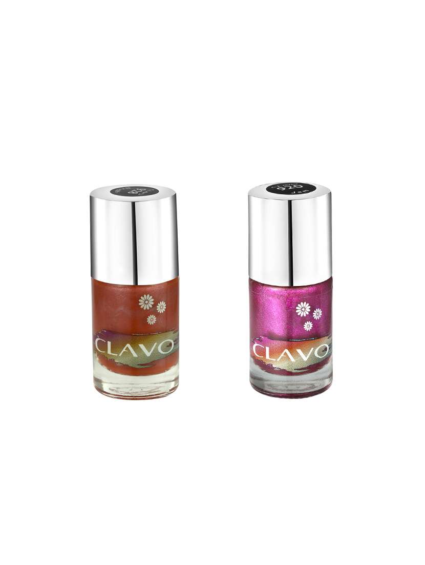 clavo midnight frost nail polish - combo of 2 - jam, bricks