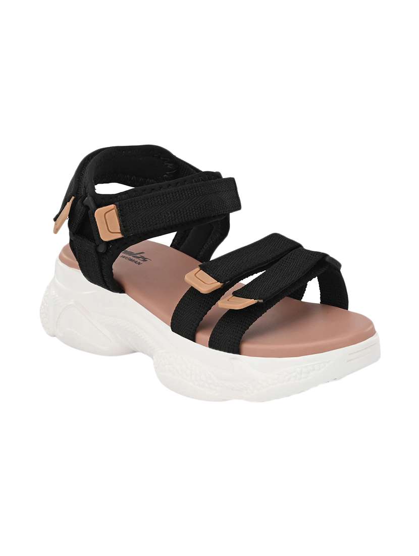 pink fabric floaters sandals