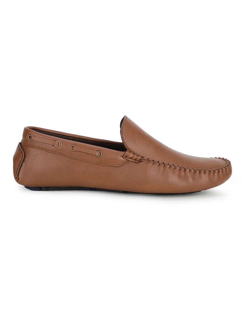 tan pu slip on loafers - 17693840 -  Standard Image - 1