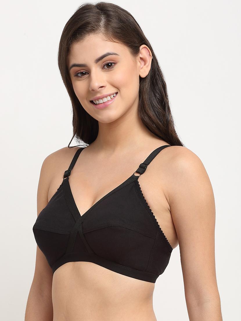 black solid regular bra - 17693895 -  Standard Image - 1
