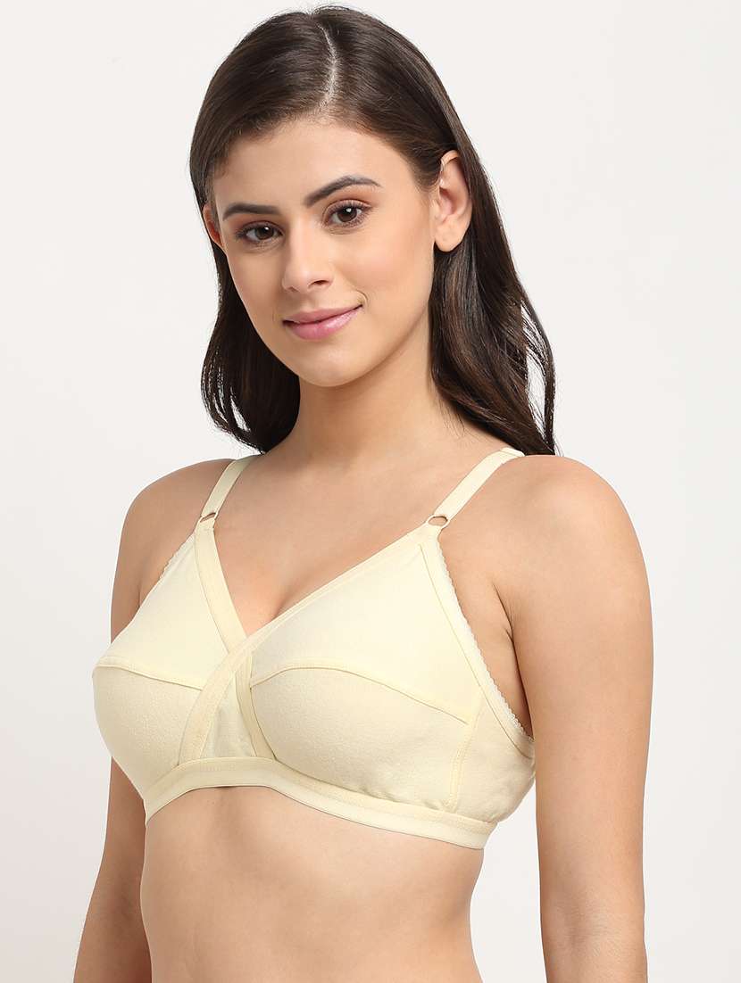 beige solid regular bra - 17693898 -  Standard Image - 1