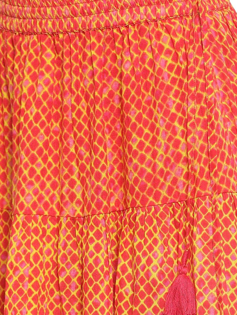 red cotton flared skirt - 17694582 -  Standard Image - 4