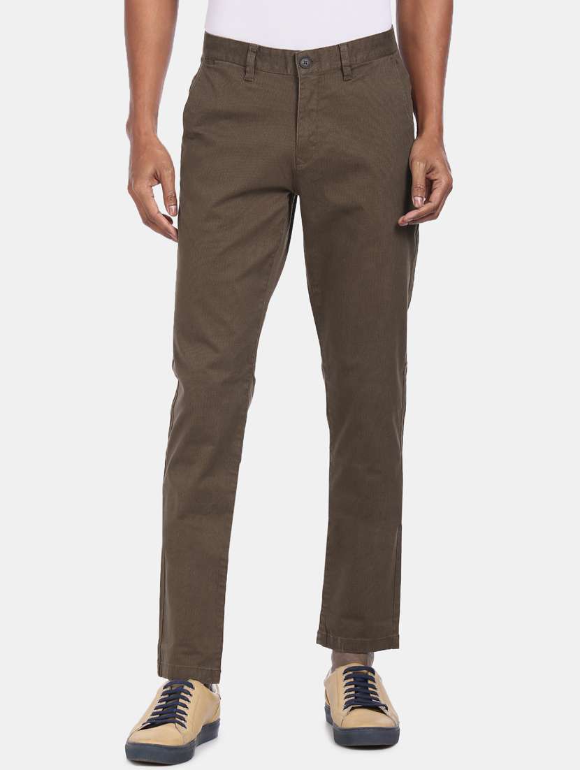 brown textured chinos 