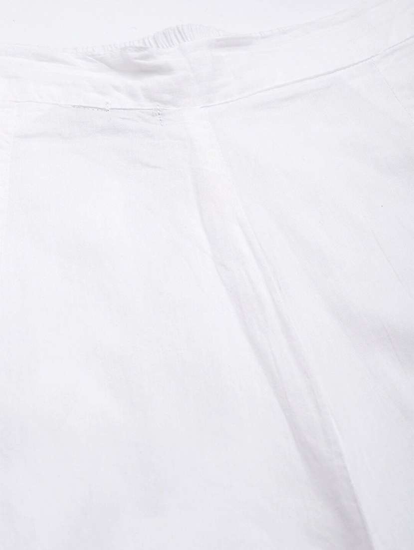 ada hand-embroidered white chikankari tapered pant - 17694803 -  Standard Image - 4