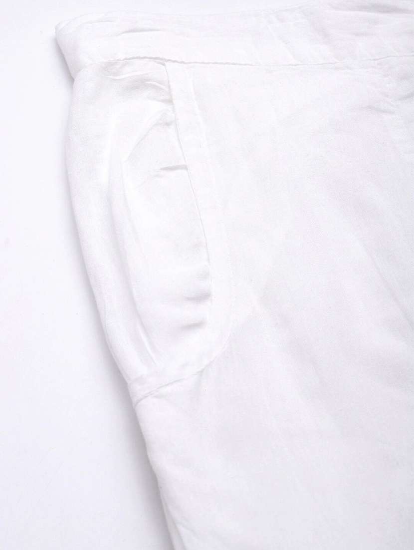 ada hand-embroidered white chikankari tapered pant - 17694803 -  Standard Image - 6