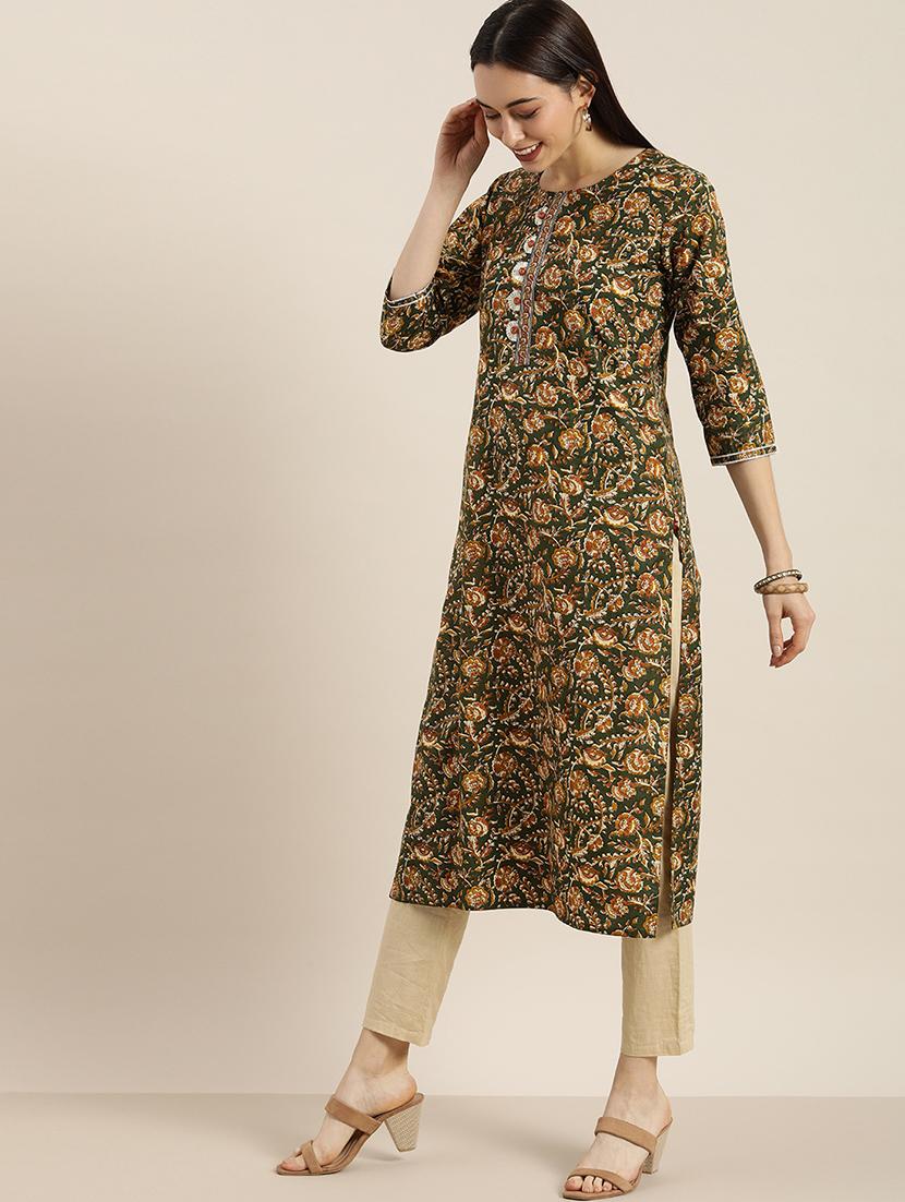 women's straight kurta - 17694815 - Standard Image - 1