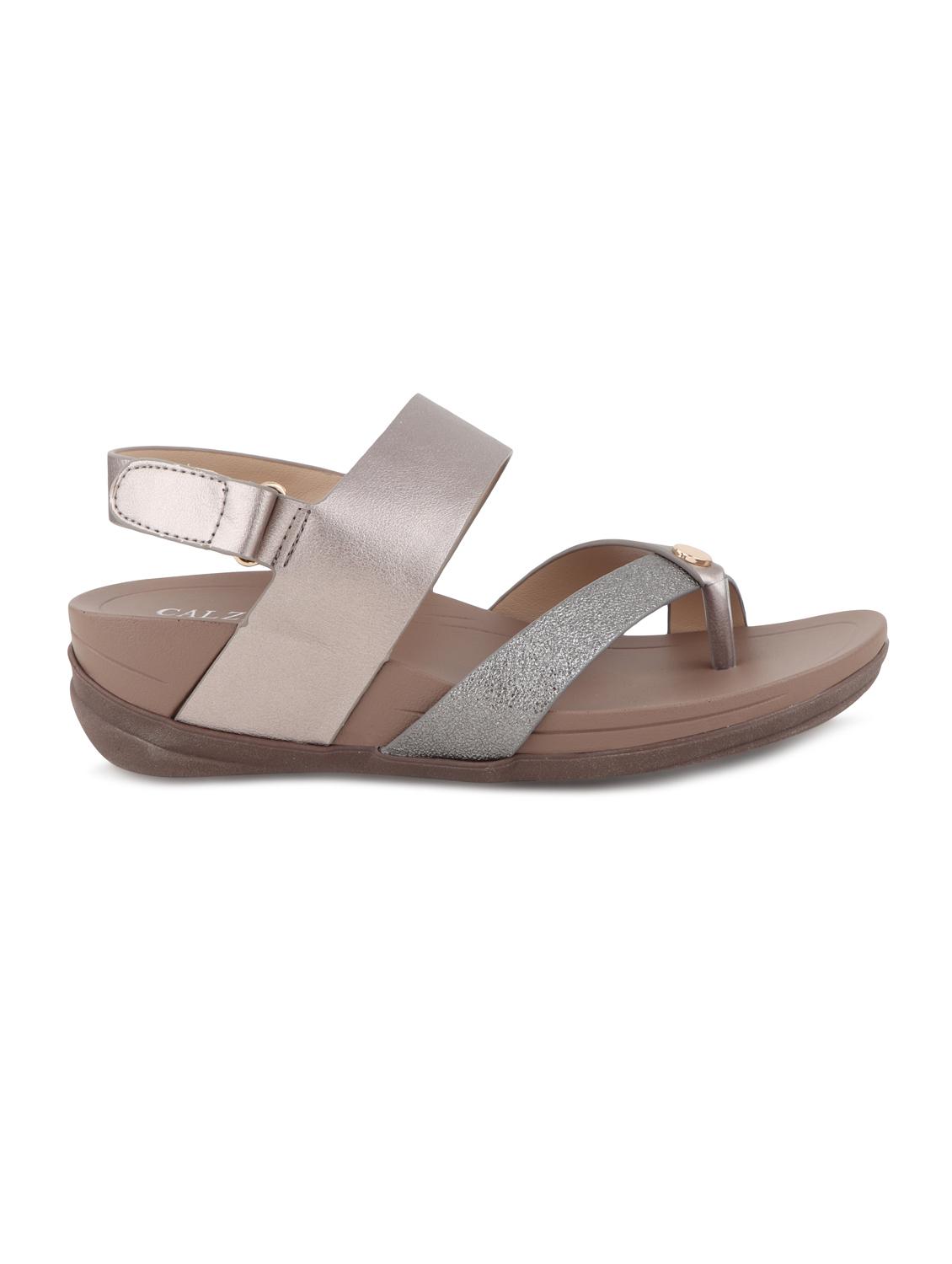 calzado womens's casualwear beige color platform heels sandals - 17694834 -  Standard Image - 1