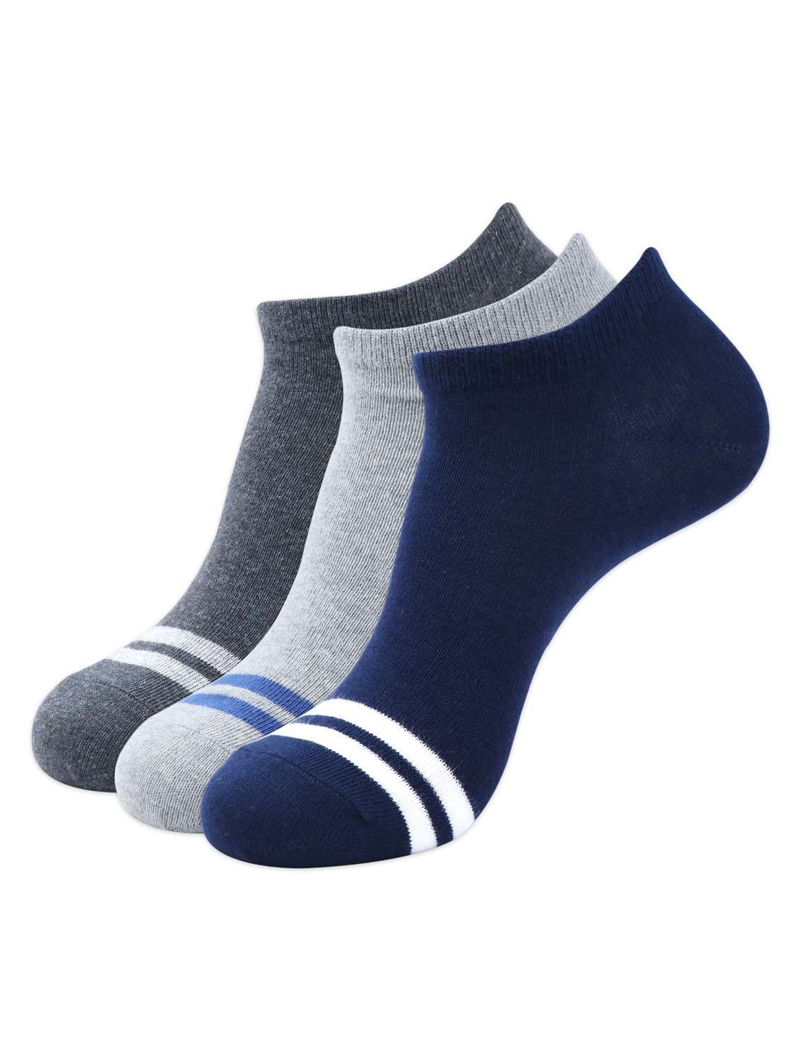 men pack of 3 striped ankle length sock