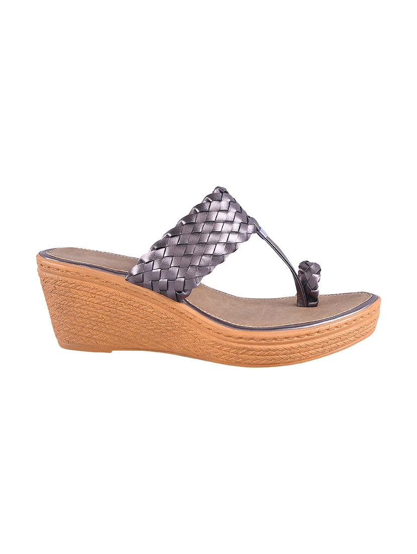 calzado women's gun metal platform heels slippers - 17695076 - Standard Image - 1
