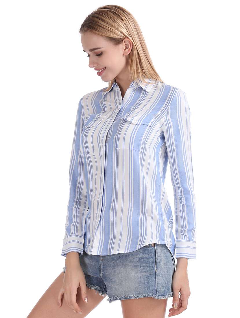 long sleeved striped shirt - 17695745 - Standard Image - 1