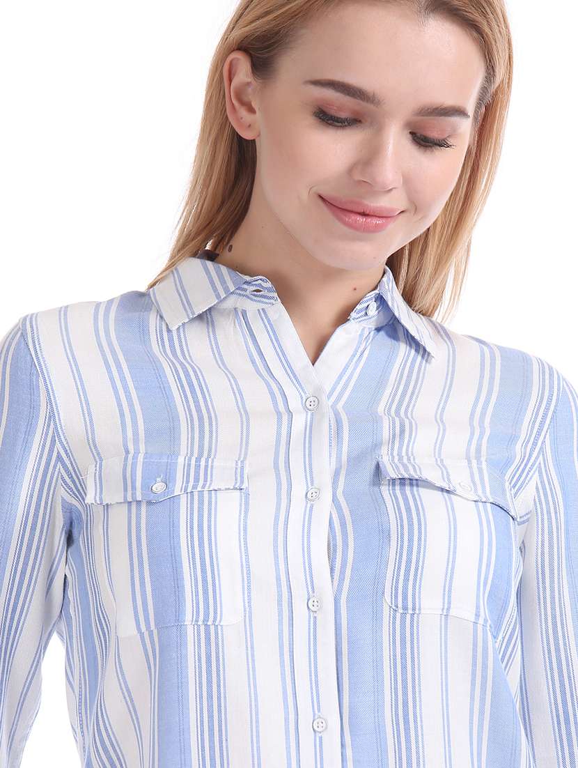 long sleeved striped shirt - 17695745 - Standard Image - 4
