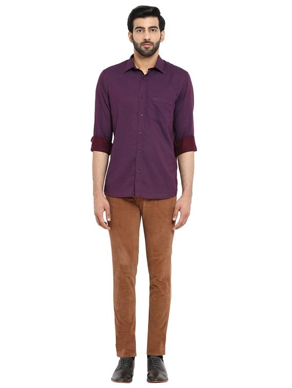 maroon printed casual shirt - 17695980 - Standard Image - 4