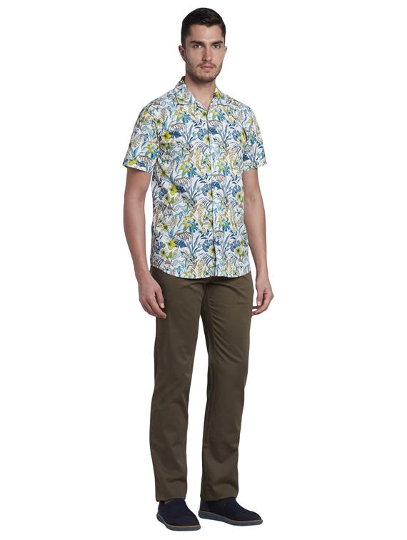 white floral casual shirt - 17696144 - Standard Image - 4