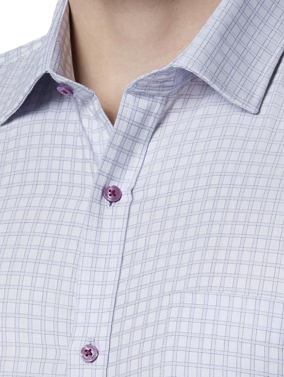 grey checkered formal shirt - 17696489 - Standard Image - 4